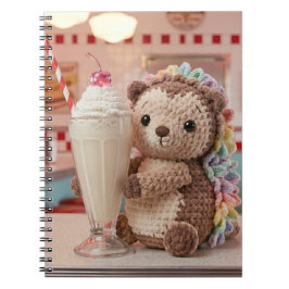 Virkat Igelkott och Milkshake på Retro Diner Anteckningsbok