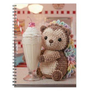 Virkat Igelkott och Milkshake på Retro Diner Anteckningsbok