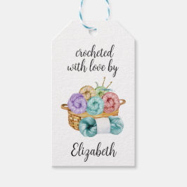 Virkat med kärlek presentetikett