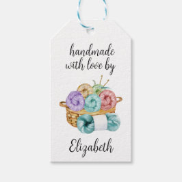 Virkat med kärlek presentetikett