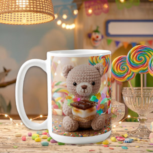Virkat Teddybjörn med S'more Personlig Kaffemugg