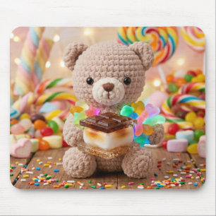 Virkat Teddybjörn med S'more-Whimsy Musmatta