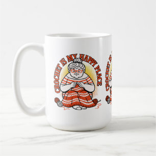 Virkning Är Min Lyckliga Plats – Glad Mormor Kaffemugg