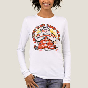 Virkning Är Min Lyckliga Plats – Glad Mormor T Shirt