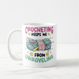 Virkning Hindrar Mig Från Att Lösas Upp Stickning Kaffemugg