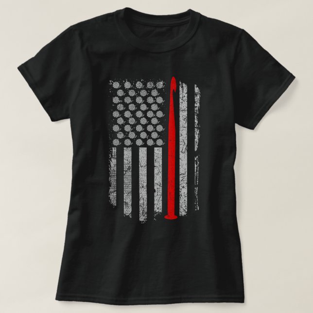 Virkning - USA flaggaT-tröja T-shirt (Design framsida)