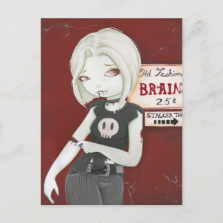 Virnia - Zombie punk goth Vykort