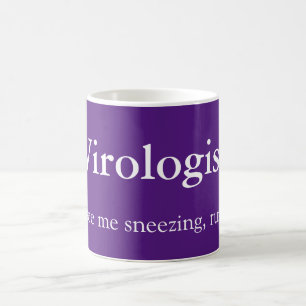 Virolog och nysningar kaffemugg