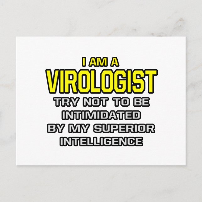 Virolog... överlägsen intelligens vykort (Framsida)
