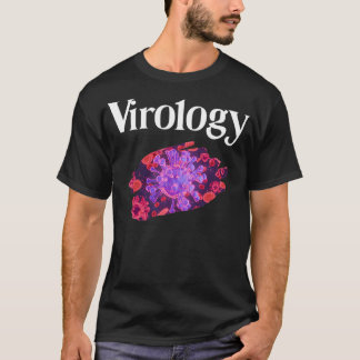 Virologivetenskapens lila-virus t shirt