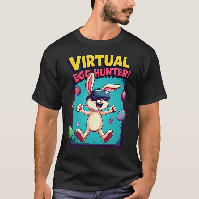 Virtual Egg Hunter - Funny Gamer Bunny Vr Easter G T Shirt (Framsida)
