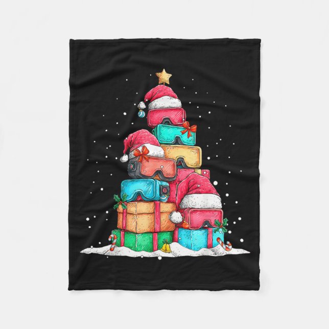 Virtual Reality Vr Gles Le Gaming Old School Gamer Fleecefilt (Framsidan)