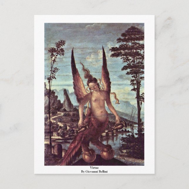 Virtue by Giovanni Bellini Vykort (Framsida)