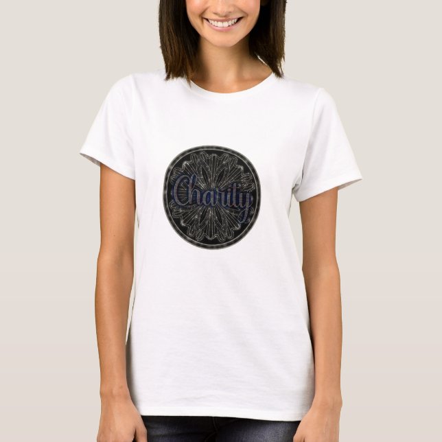 Virtue Charity Mandala T Shirt (Framsida)