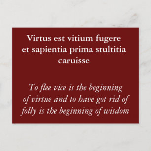 Virtue och vice - hormoncitat vykort