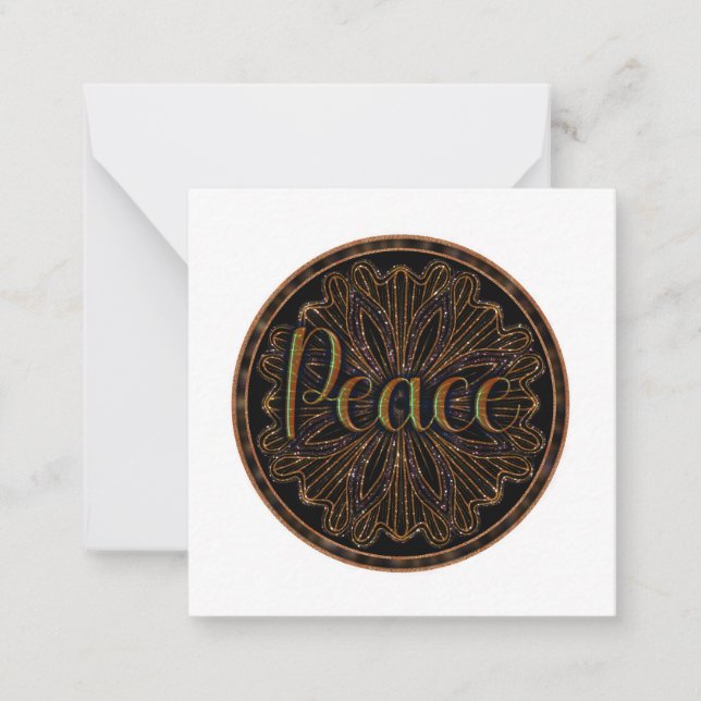 Virtue Peace Mandala Anteckningskort (Framsida)