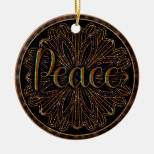 Virtue Peace Mandala Julgransprydnad Keramik