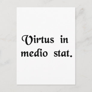 Virtue står i mitten. vykort