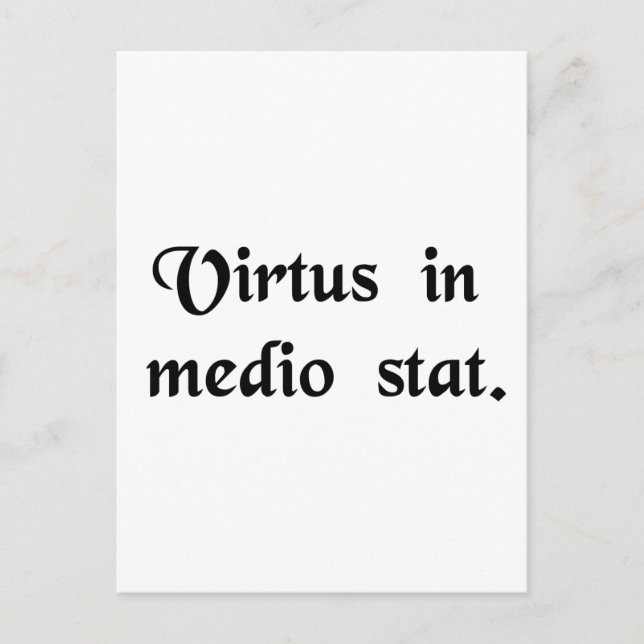 Virtue står i mitten. vykort (Framsida)