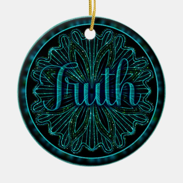 Virtue Truth Mandala Julgransprydnad Keramik (Framsidan)