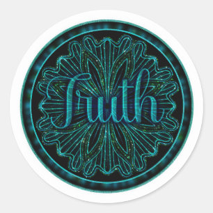 Virtue Truth Mandala Runt Klistermärke