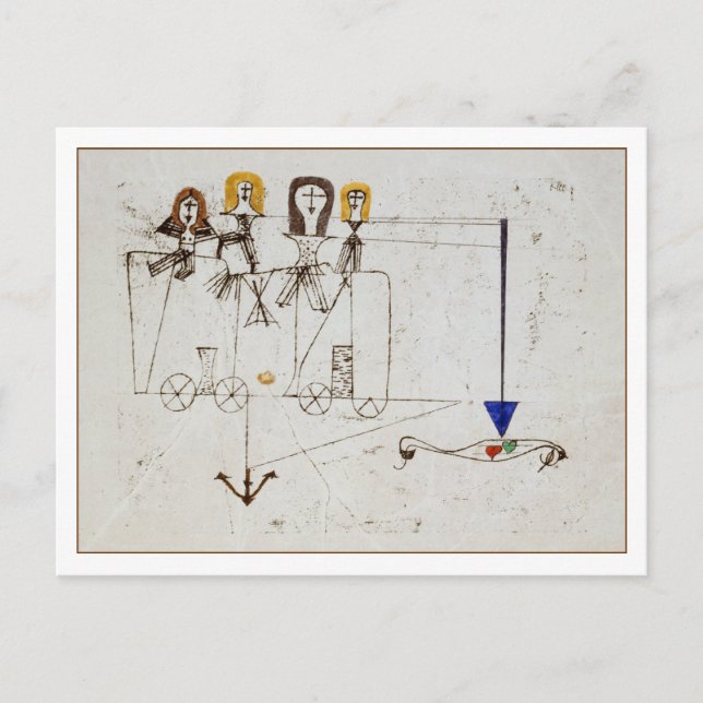 Virtue Wagon av Paul Klee Vykort (Framsida)