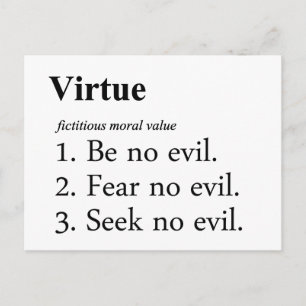 Virtuedefinition Vykort