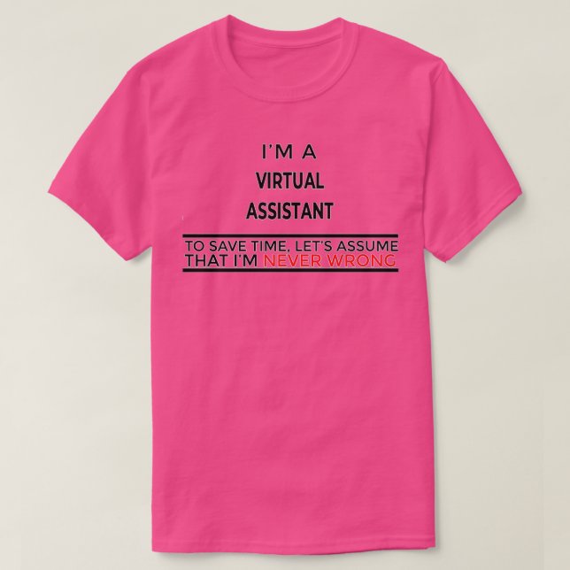 Virtuell assistent Gift för närvarande För manar k T Shirt (Design framsida)