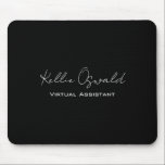 Virtuell assistent i Monogram Namn, svart och vitt Musmatta<br><div class="desc">En enkel och elegant fullt namn monogram och en yrkesdesign.</div>
