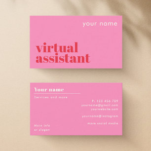 Virtuell assistent modernt visitkort