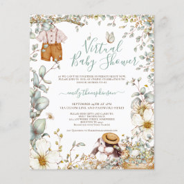 Virtuell Baby Shower-inbjudan för Budget Bunny Boy