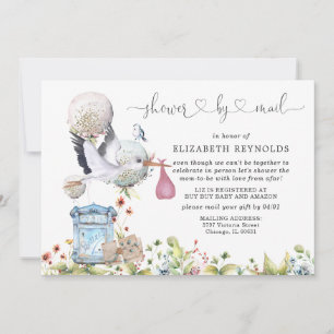 Virtuell baby shower via postinbjudan inbjudningar