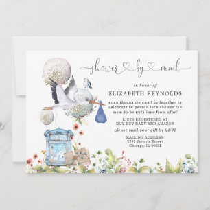 Virtuell baby shower via postinbjudan inbjudningar