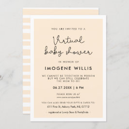 Virtuell babydusch för  gryning av grå sövning inbjudningar