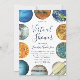 Virtuell babyskiss för vattenfärgsplansor inbjudningar