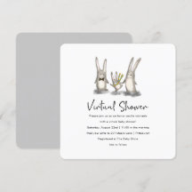 Virtuell babystövel för Cute Bunny-familjen