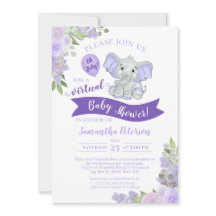 Virtuell babystövel för Lavender Elephant & Blommi
