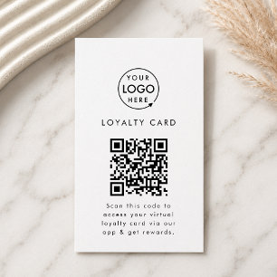 Virtuell belöningsapp QR-kod företagslogotyp digit Lojalitetskort