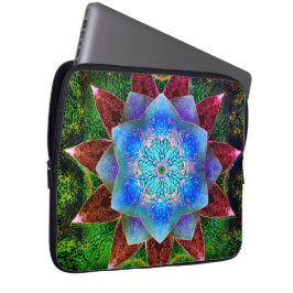 Virtuell blomma av rostfritt eller rostfritt slag laptop fodral