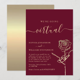 Virtuell bröllopsinbjudan inbjudningar