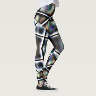 Virtuell färgad i sluttande raka former leggings
