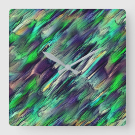 Virtuell, färglös stalaktat eller förstört lagrar fyrkantig klocka