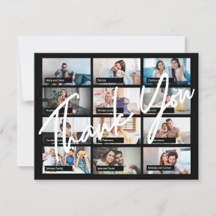 Virtuell födelsedag anpassningsbar 12 elegant tack