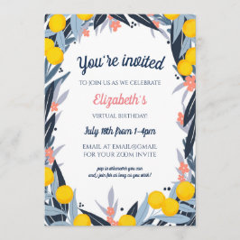 Virtuell Födelsedagsfest för Tropical Notes Inbjudningar