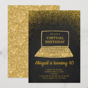 Virtuell födelsedagsinbjudan, social Avstånd Inbjudningar