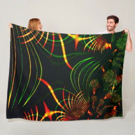 Virtuell grönt löv, Reddistisk "färgad thorn" Fleecefilt