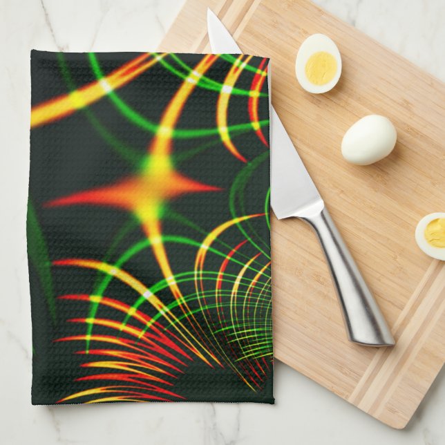 Virtuell grönt löv, Reddistisk "färgad thorn" Kökshandduk (Vikt i Fjärdedel)