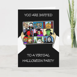 Virtuell Halloweenfest Invitation Kort