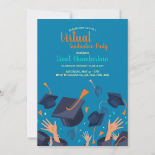 Virtuell Hat Toss Studentfest-inbjudan Inbjudningar