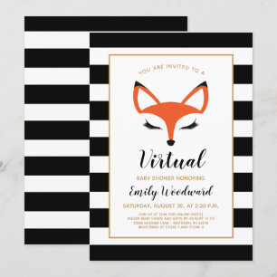 Virtuell inbjudan till  babydusch för Cute Fox Ans